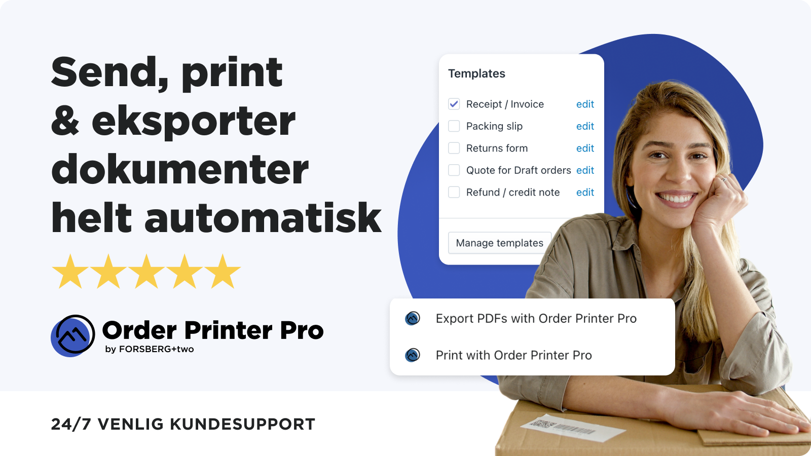 Send, print og eksporter dokumenter helt automatisk