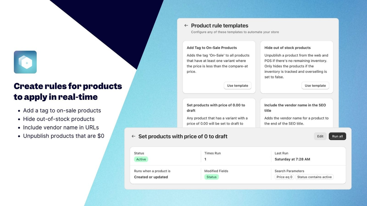 Enforce bulk edit rules on your products in real-time