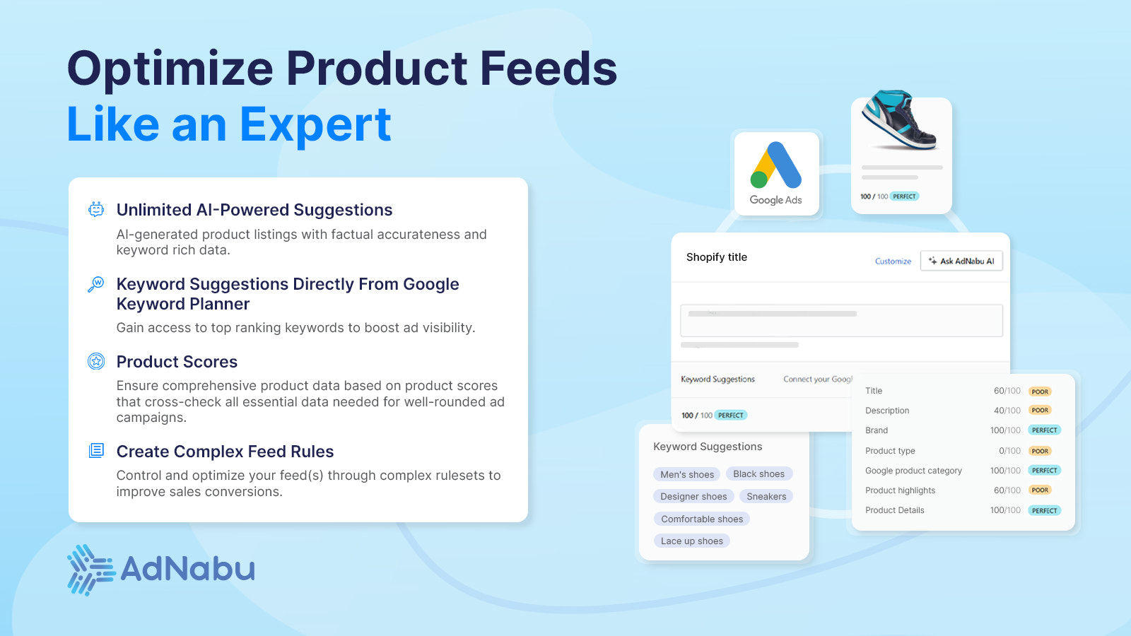 Optimize Product Feeds like an expert with keyword suggestions