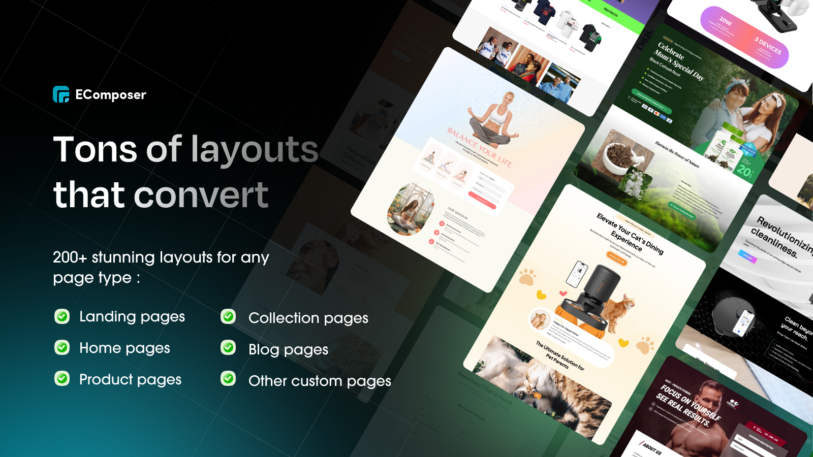 Ton of page layouts that convert