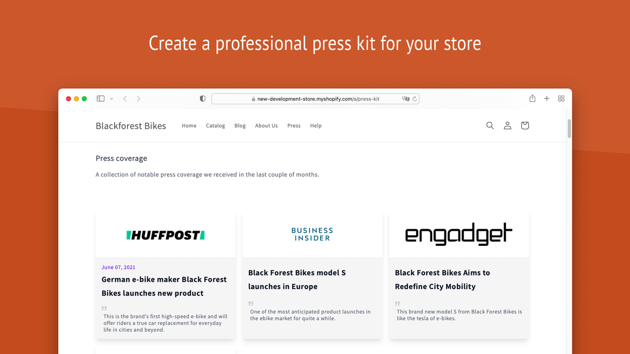 Pressify: Create a professional press kit