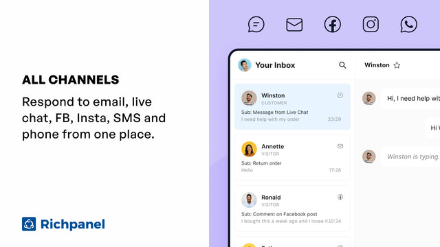 Multi-channel help desk & live chat