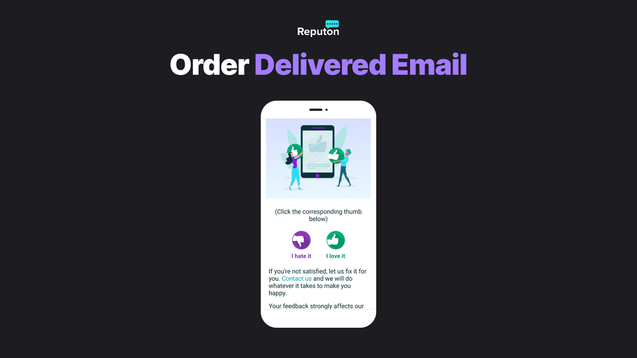 Reputon review email followup ask feedback