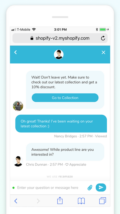 Chat with customers in real time and offer amazing service.
