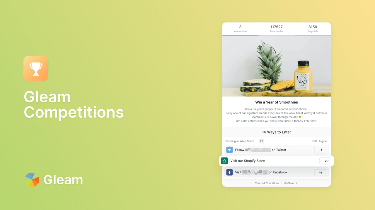 Install Gleam Competitions on your Shopify Store
