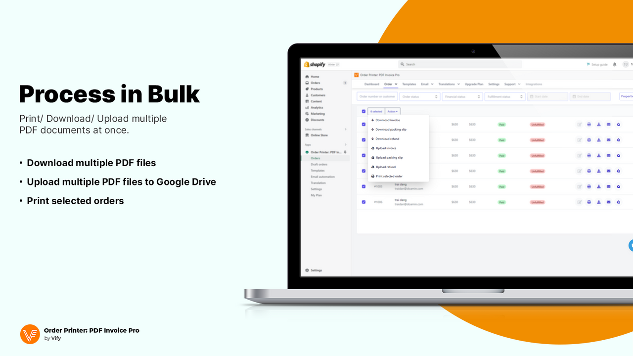 Bulk Process - Vify invoicing app 