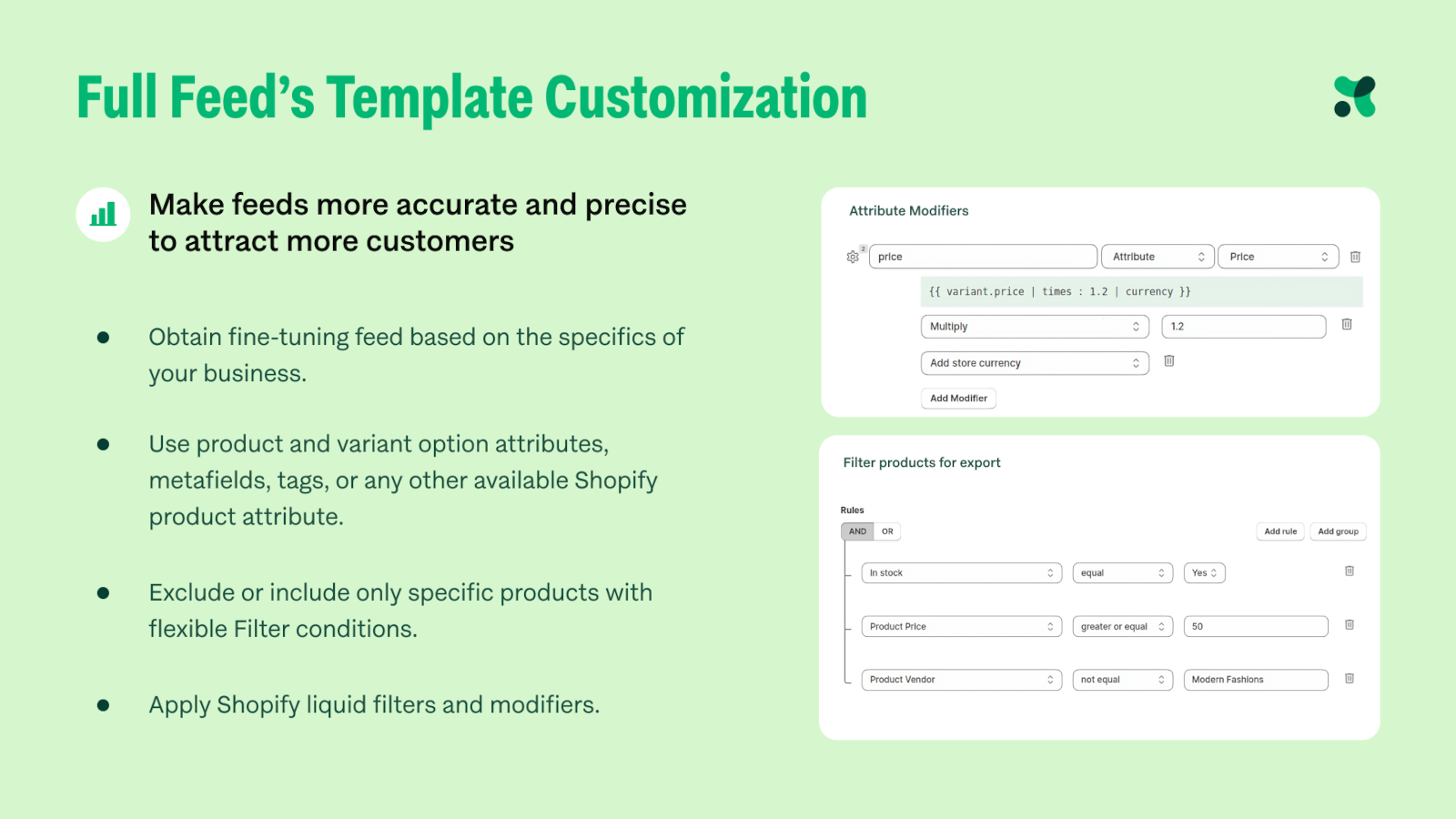 Full Feed’s Template Customization