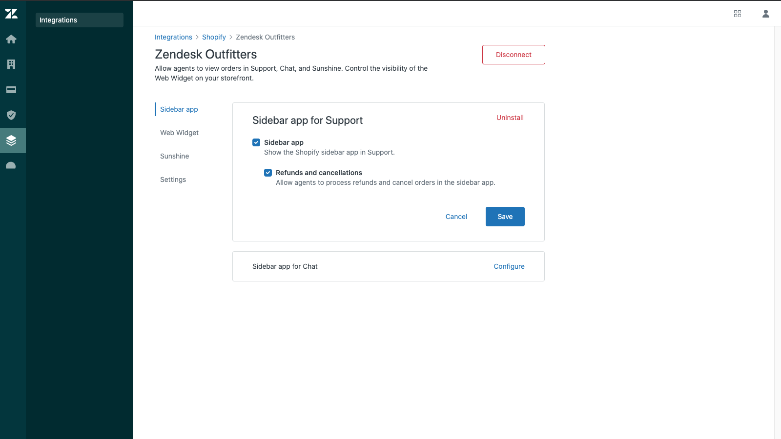 Zendesk App Setup in Zendesk Admin Centre