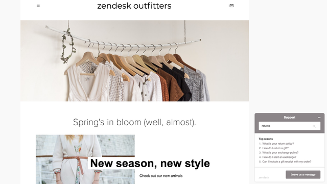 Zendesk Web Widget with Help Center Search