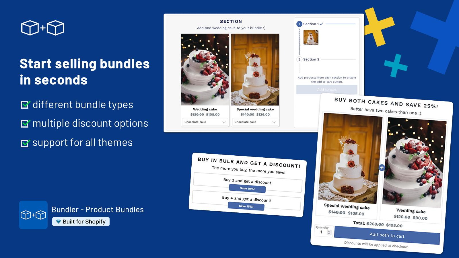 Bundles widget of bundle app in shopify