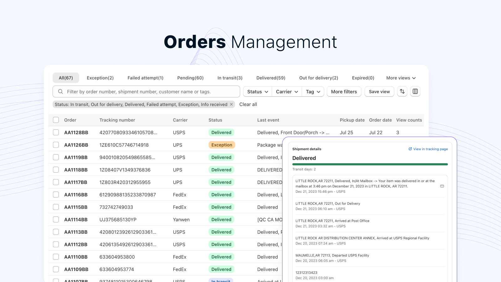 Order management