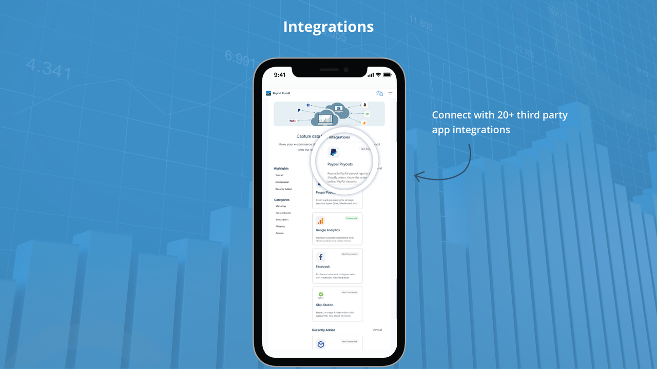 Integrate to other platforms for custom reports