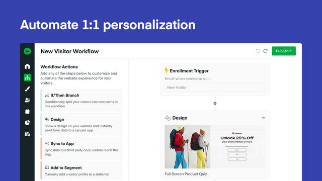 Personalization - Powered by workflow automation