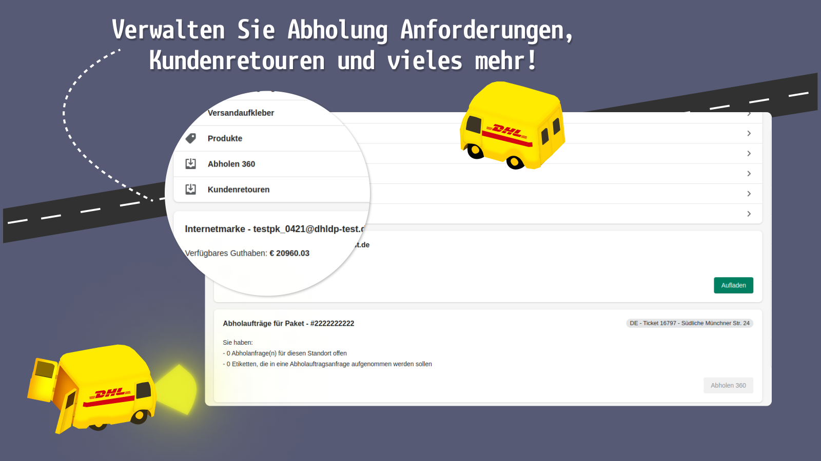 Abholung und Retouren