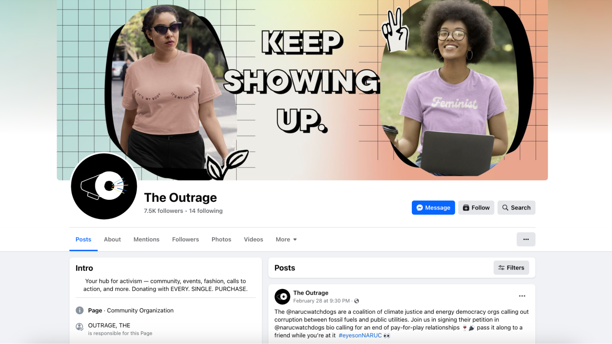 The Outrage’s Facebook page.