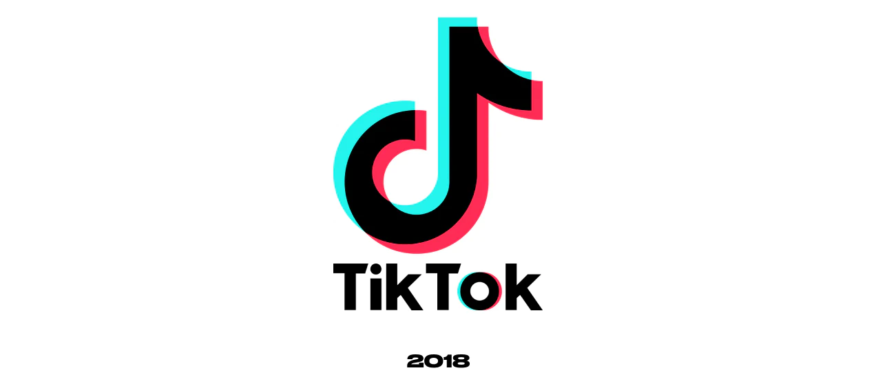 2018 and current version of the logo for TikTok