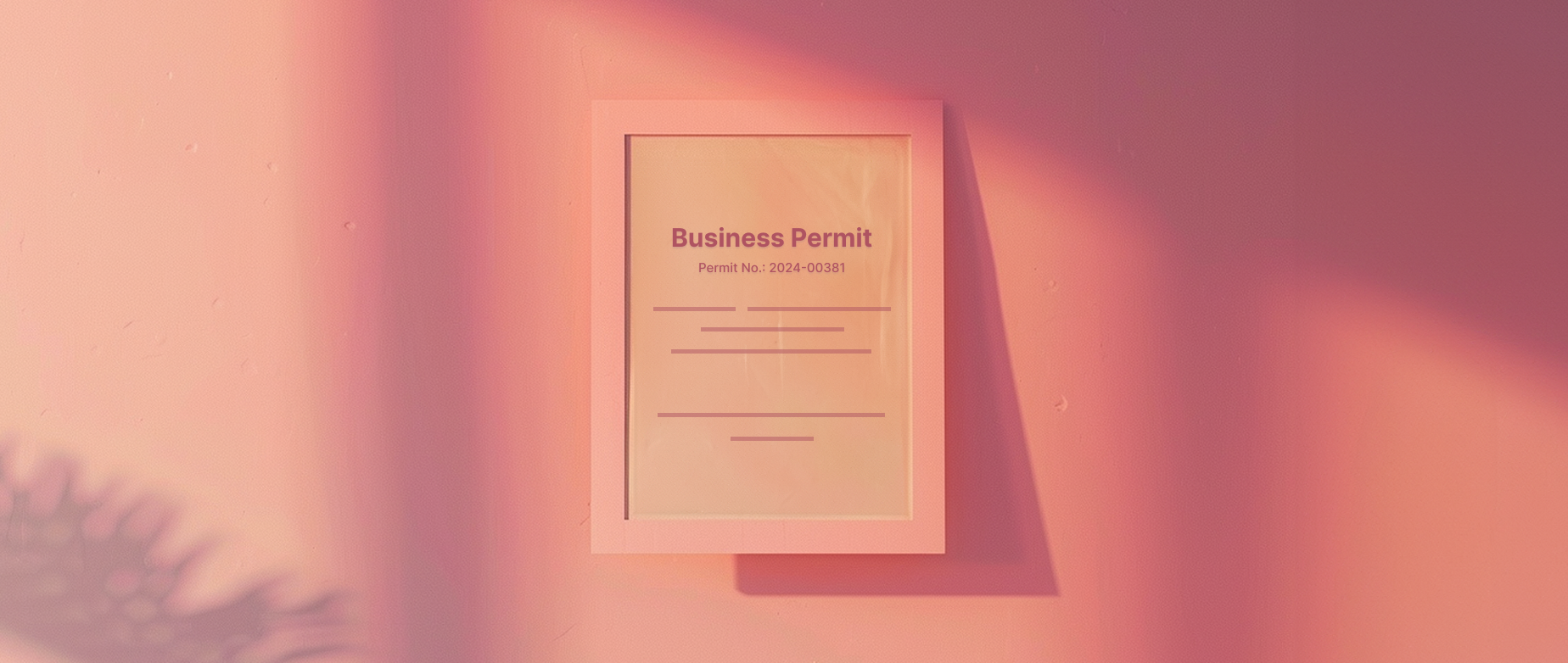 a sign on pink background representing a seller's permit