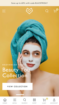 Aperçu de la version mobile du thème Be Yours dans le style « Beauty »