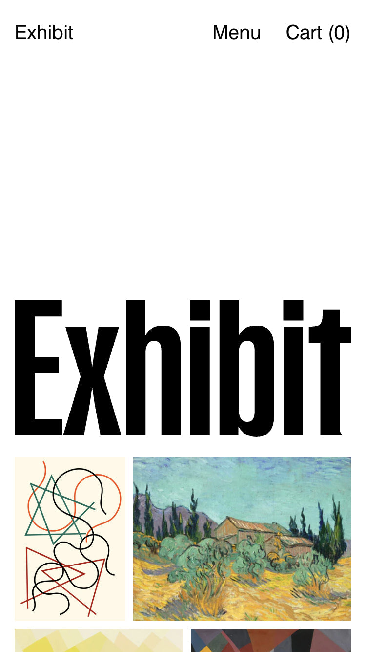 Förhandsgranskning för mobil av Exhibit med stilen ”Art”
