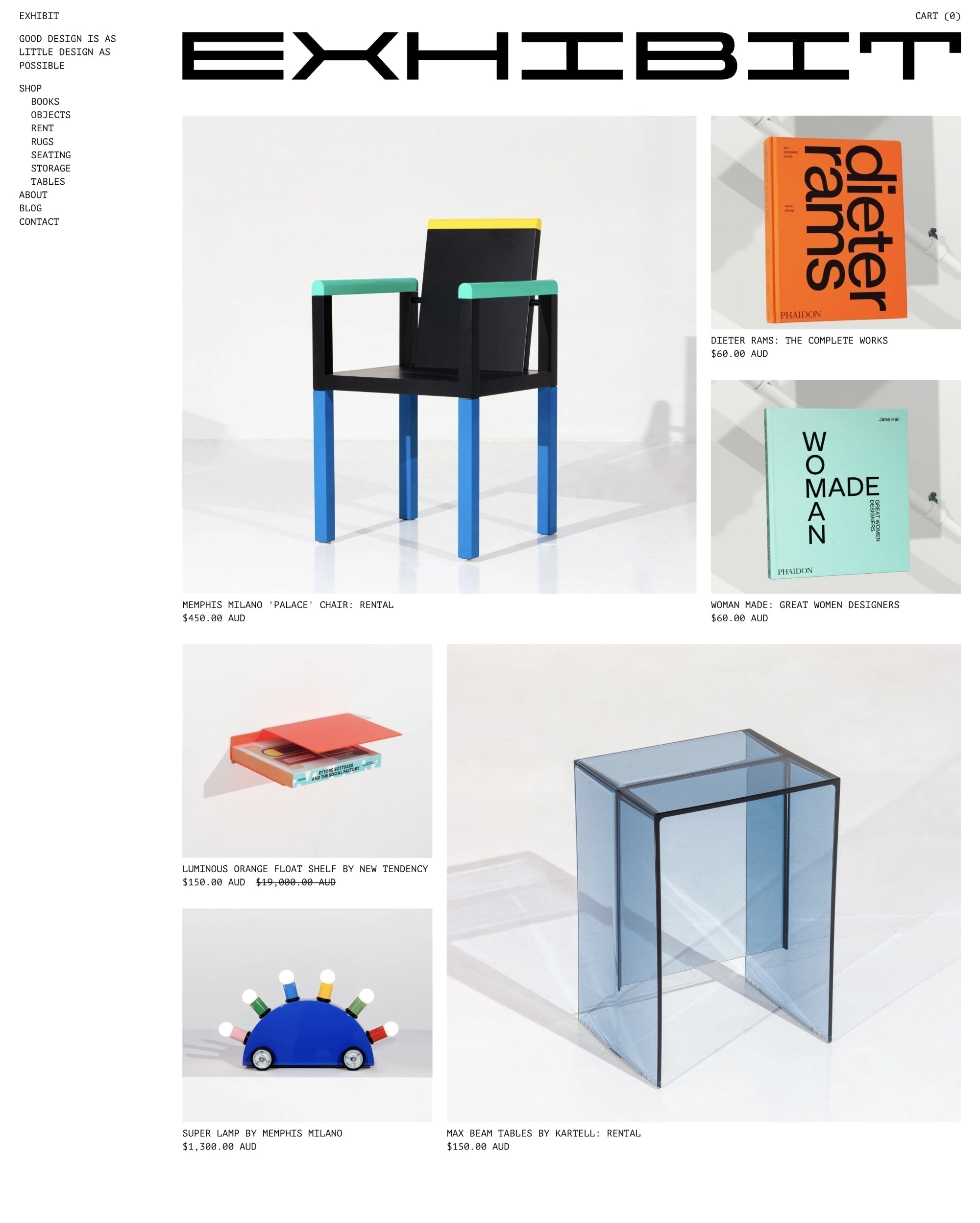 "Exhibit" 스타일의 Design 테마 데스크톱 미리보기