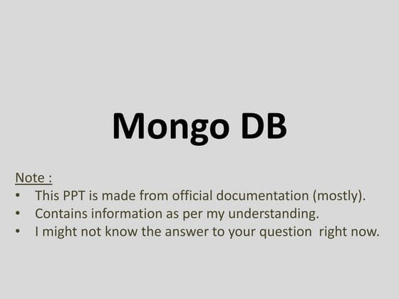 Mongo DB