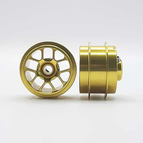 STAFFS225 Staffs Hyper Aluminum Wheels 15.8 x 10mm Gold (2) 1:32 Slot Car Part