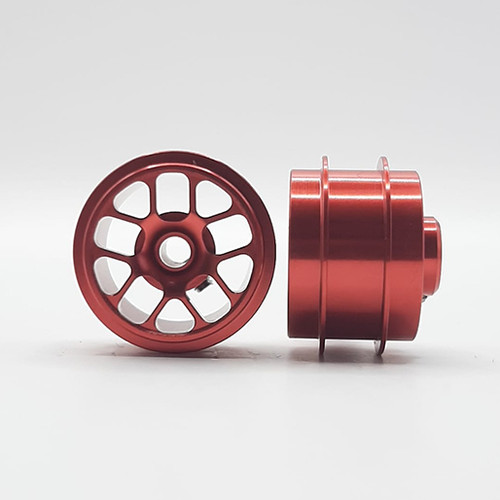 STAFFS228 Staffs Hyper Aluminum Wheels 15.8 x 10mm Red (2) 1:32 Slot Car Part