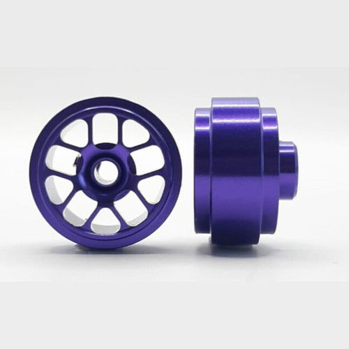 STAFFSPURPLEHYPER Staffs Hyper Aluminum Wheels Front/Rear Set Purple (4) 1:32 Slot Car Part