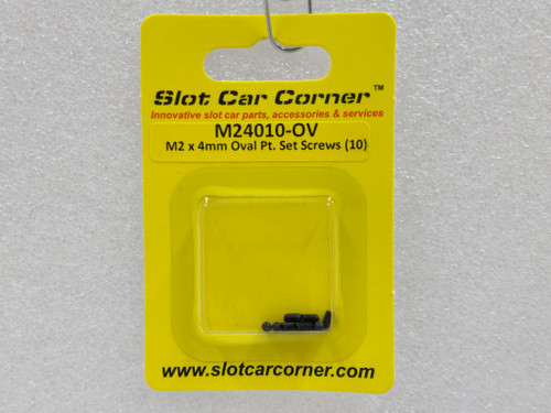 M24010-OV Slot Car Corner Oval M2 x 4mm Set Screws (10 Pieces) 1:32 Slot Car Part