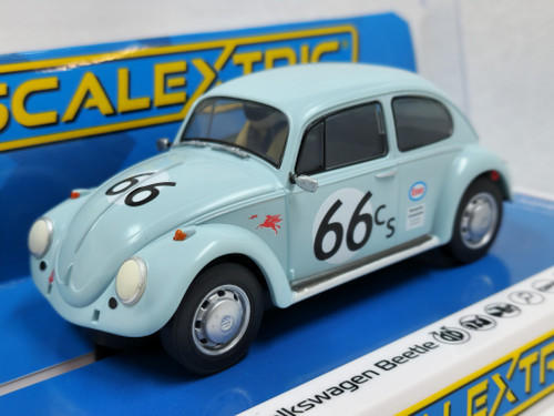 C4498 Scalextric VW Volkswagen Beetle Blue, #66 1:32 Slot Car *DPR*