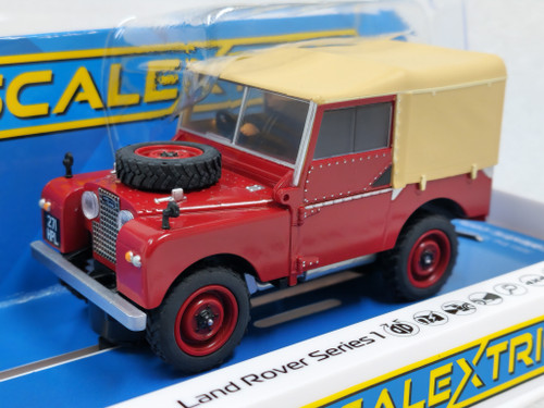 C4493 Scalextric Land Rover Series 1 - Poppy Red 1:32 Slot Car