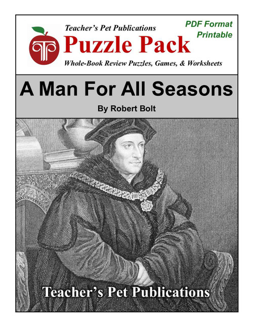 A Man For All Seasons Puzzles, Worksheets, Games | Puzzle Pack