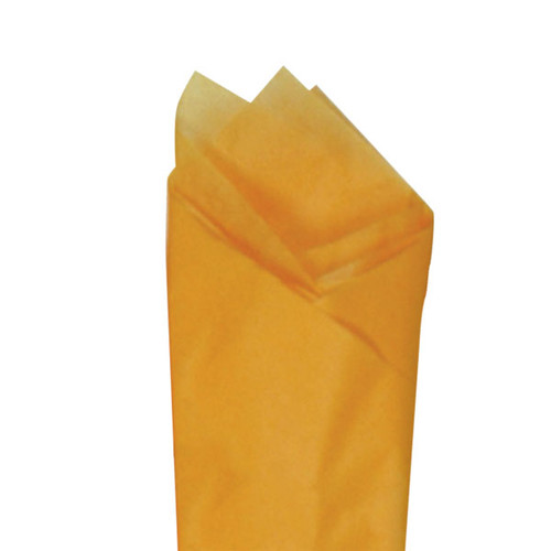 Apricot (Orange) Color Wrapping and Tissue Paper, Quire Folded