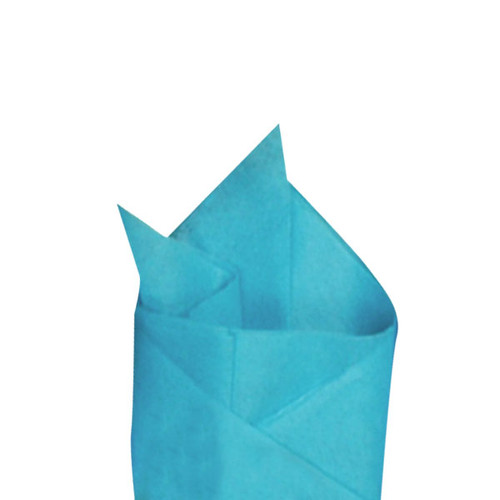 Bright Turquoise (Blue) Color Wrapping and Tissue Paper, Quire Folded