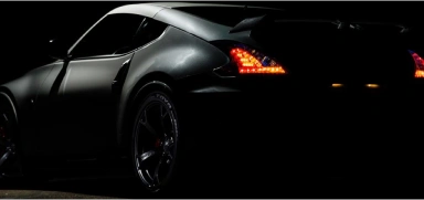 A black sports car