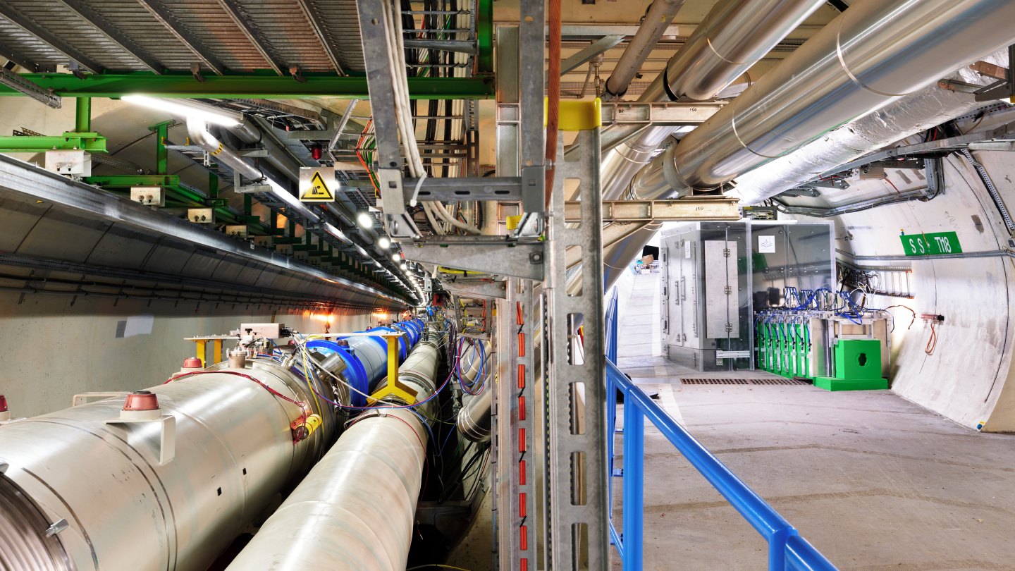 Photos of the new detector of SND@LHC Experiment