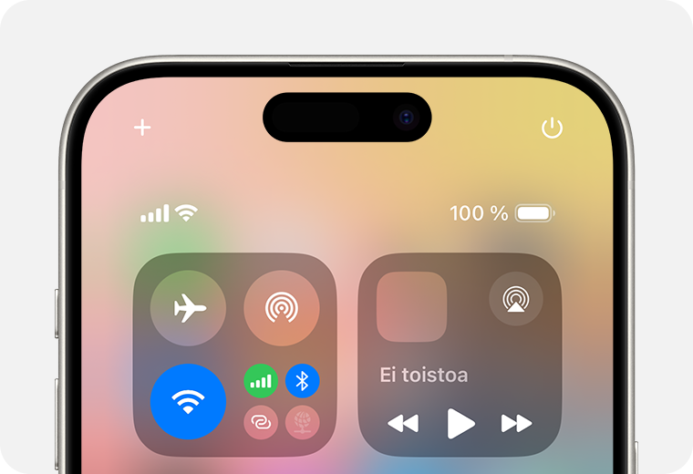 iPhone 15 Pron Ohjauskeskus