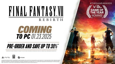 『FF7 リバース』PC版（Steam/Epic Games Store）、2025年1月23日に発売決定【ファイナルファンタジーVII リバース】