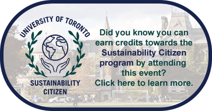 Sustainability Citizen infographic: Did you know you can earn credits towards the Sustainability Citizen program by attending this event? Click here to learn more. 