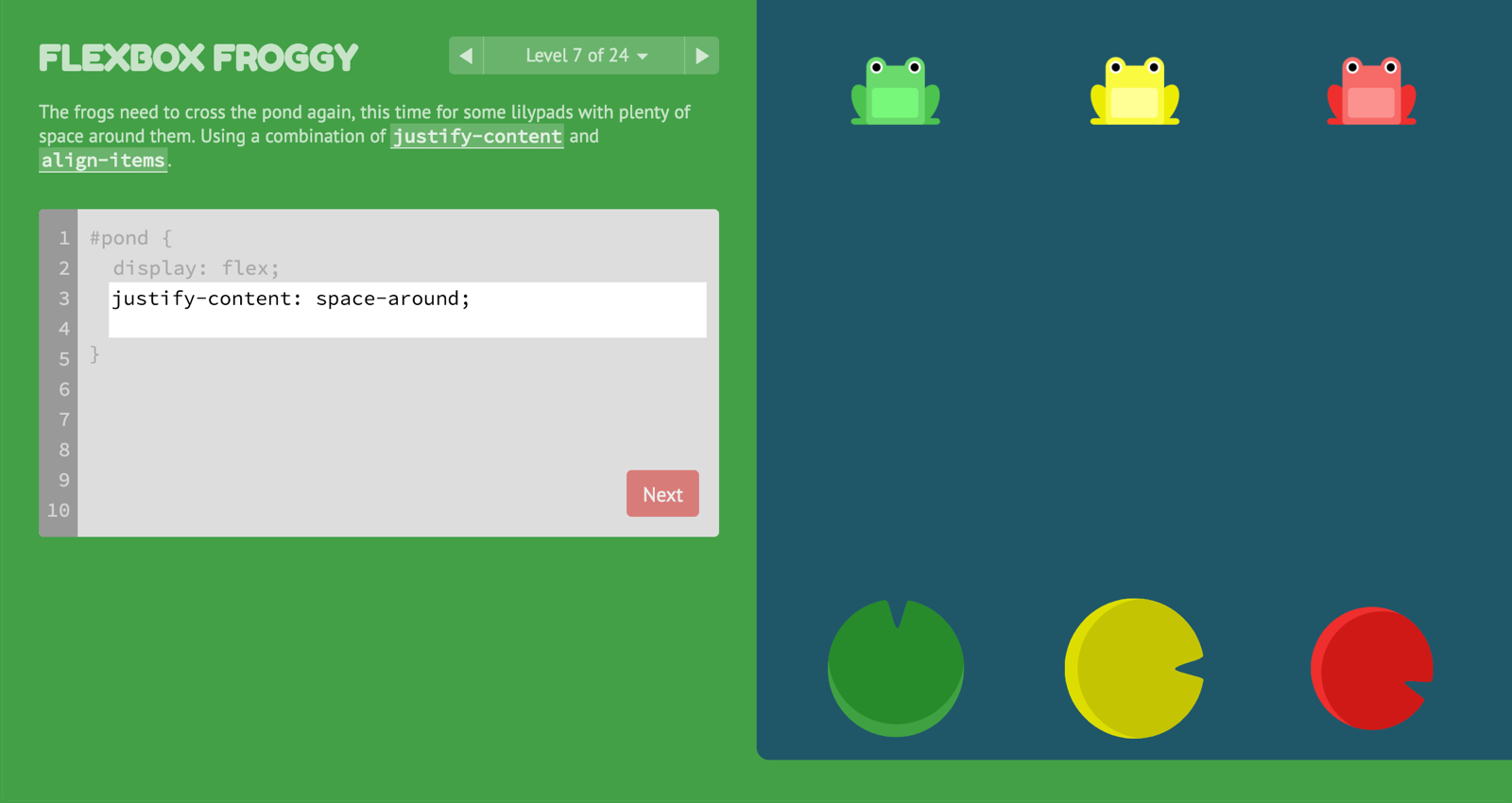 Flexbox Froggy