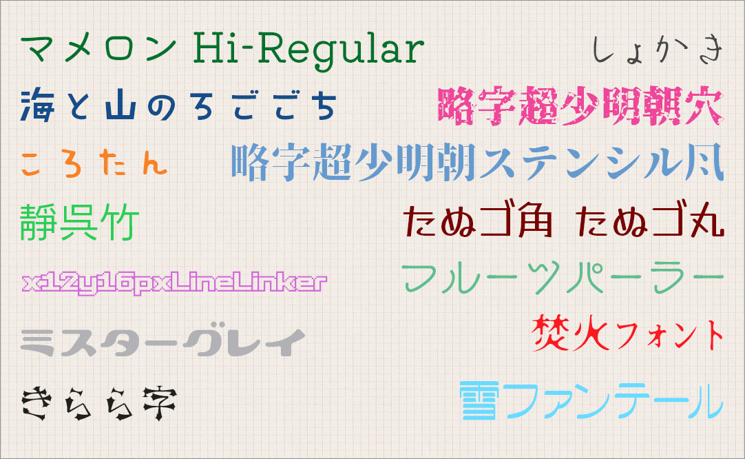 2020年、日本語の新作フリーフォントのまとめ