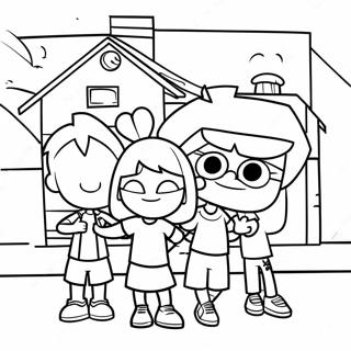 Página Para Colorear De Diversión Familiar En Loud House 1471-1180