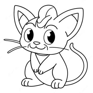 Pokemon Meowth Pagini De Colorat