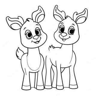 Rudolph And Clarice Coloring Page 37263-29467