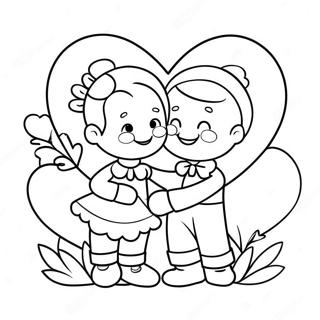 Vintage Valentine Coloring Pages