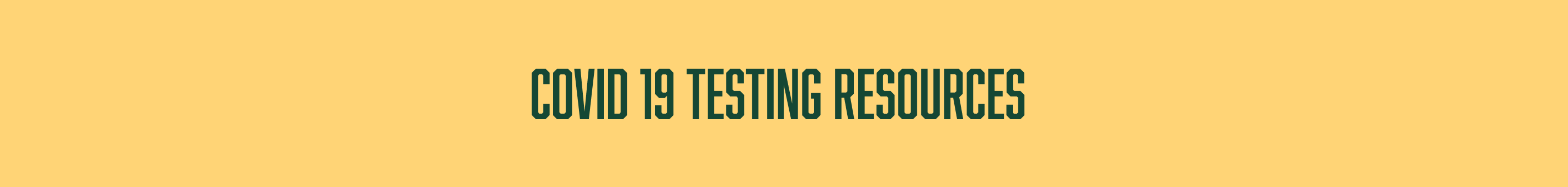 Covid 19 testing resources