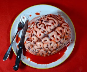 Bloody Brain Dessert- Chocolate Cake With Squishy Milk Jello