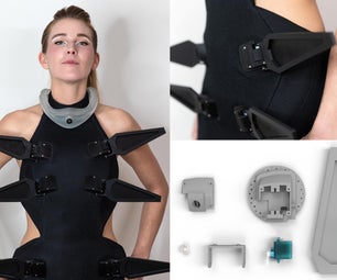 ROBOTIC OPEN-SOURCE SCALE DRESS || Mechanic Modular 3D Printed Parts That Connect to Fabrics and Hold Motors to Create Movement!...