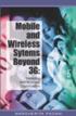 Mobile and Wireless Systems Beyond 3G: Managing New Business Opportunities