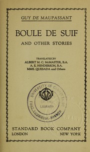 Cover of: Boule de Suif: and other stories